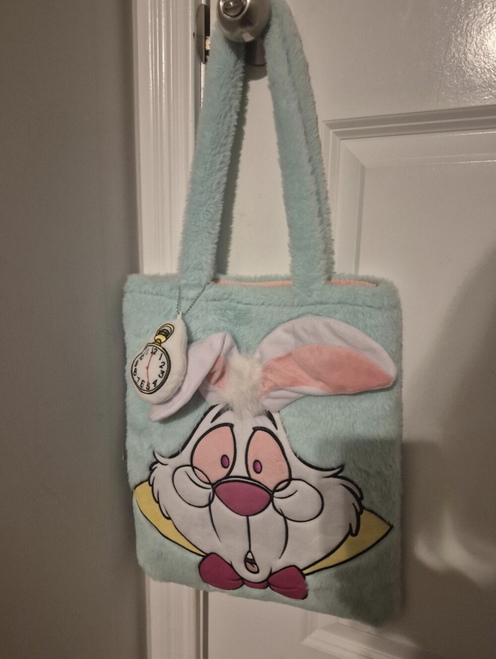 Disney alice in wonderland rabbit tote purse